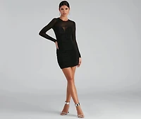 Moment To Sparkle Mesh Mini Dress