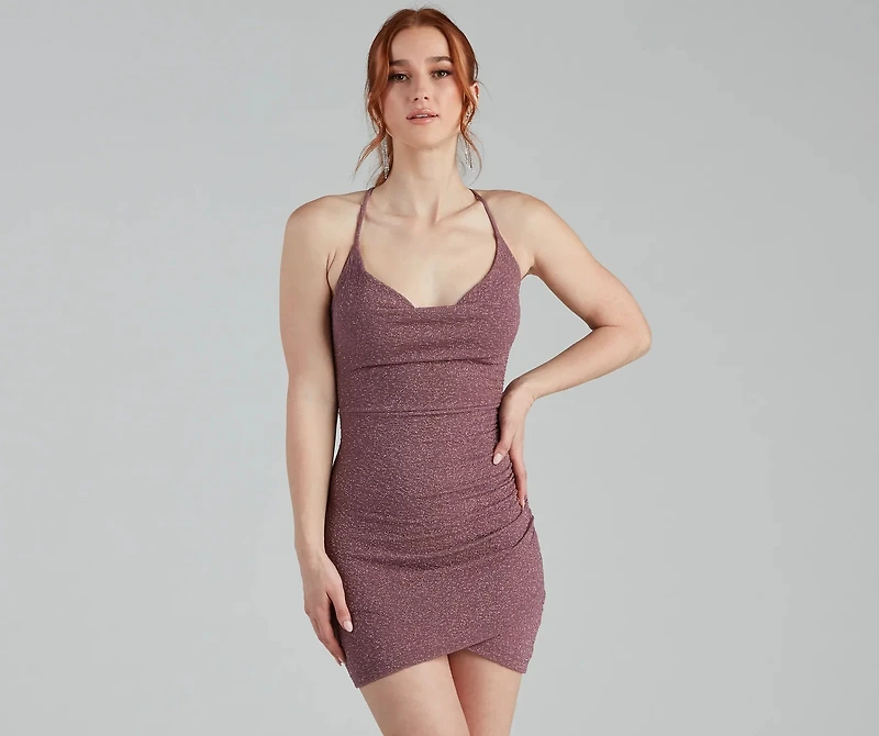 Ready For My Closeup Glitter Mini Dress
