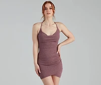 Ready For My Closeup Glitter Mini Dress