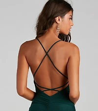 Glam Night Out Ruched Mini Dress