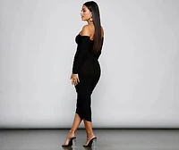 Curves Ahead Ruched Midi Dress