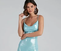 Metallic Marvel Sleeveless Mini Dress
