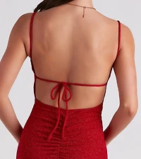 Pop The Glitter Tie-Back Dress