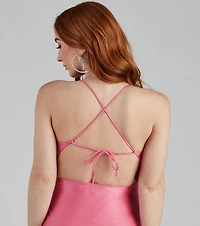 Hot Night Strappy Back Mini Dress