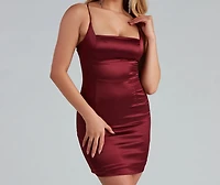 Dirty Martini Satin Mini Dress