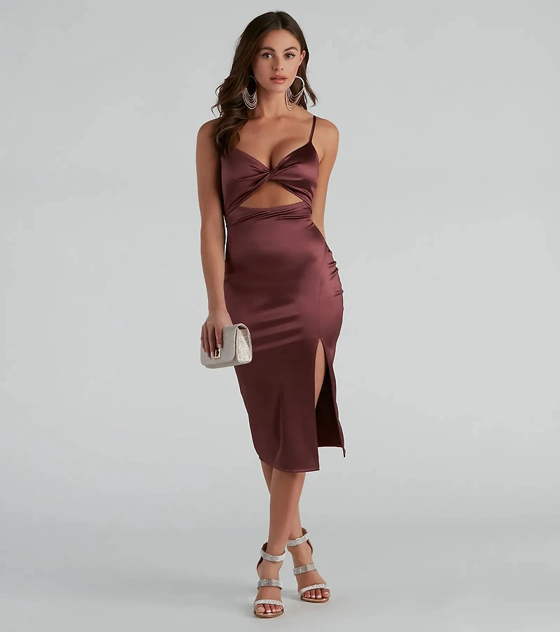 Stunning Sleek Style Midi Dress