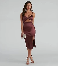 Stunning Sleek Style Midi Dress