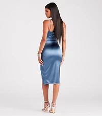 Stunning Sleek Style Midi Dress