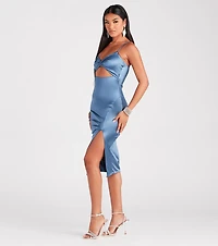 Stunning Sleek Style Midi Dress