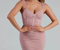 Take It Up A Notch Ruched Mini Dress