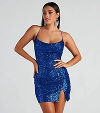 Glitzy Babe Sequin Mini Dress