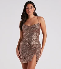 Glitzy Babe Sequin Mini Dress