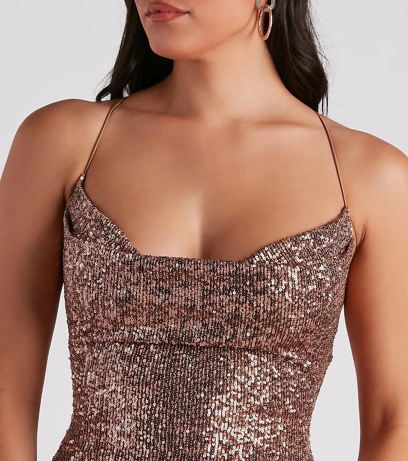 Glitzy Babe Sequin Mini Dress