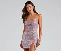 Glitzy Babe Sequin Mini Dress