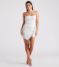 All Night Glamour Rhinestone Glitter Mini Dress