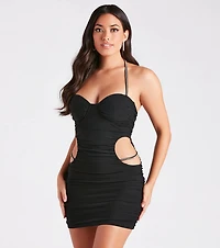 Late Night Mesh Rhinestone Dress