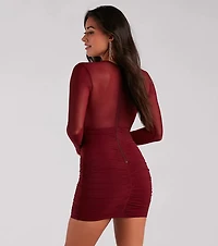 Date Night Ready Ruched Mini Dress