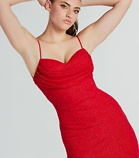 Season To Shimmer Glitter Strappy Mini Dress