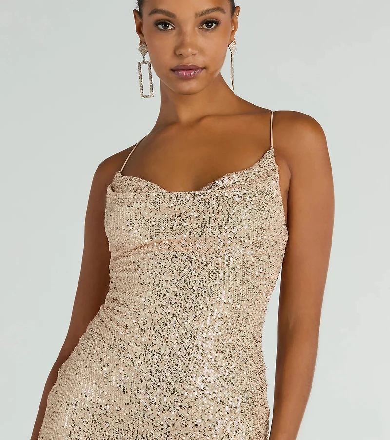 Glitzy Babe Sequin Mini Dress