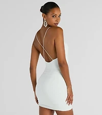 Sparkle Time Rhinestone Mesh Bodycon Mini Dress