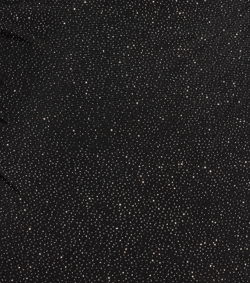 Party Moves One-Shoulder Glitter Mesh Mini Dress