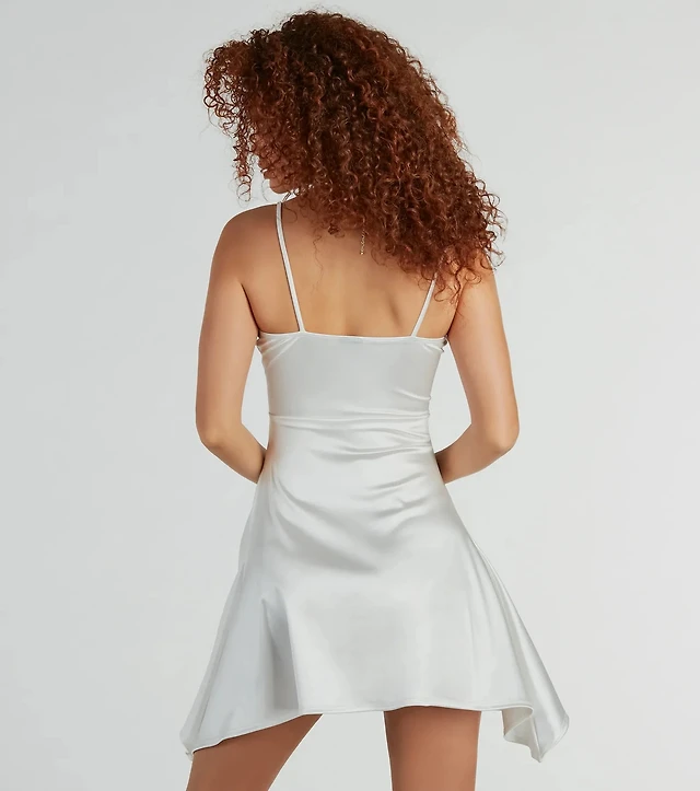 windsor a moment in satin skater dress A Moment In Satin Skater Dress