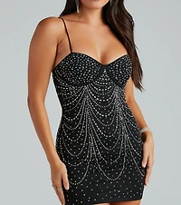 Let Your Beauty Shine Rhinestone Mini Dress