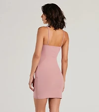 Wrapped Stylish Crepe Mini Dress