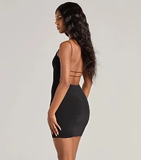 Moment To Shine Open Back Glitter Dress