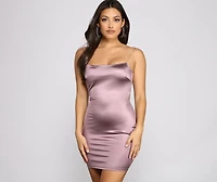 Sleek and Stunning Satin Mini Dress