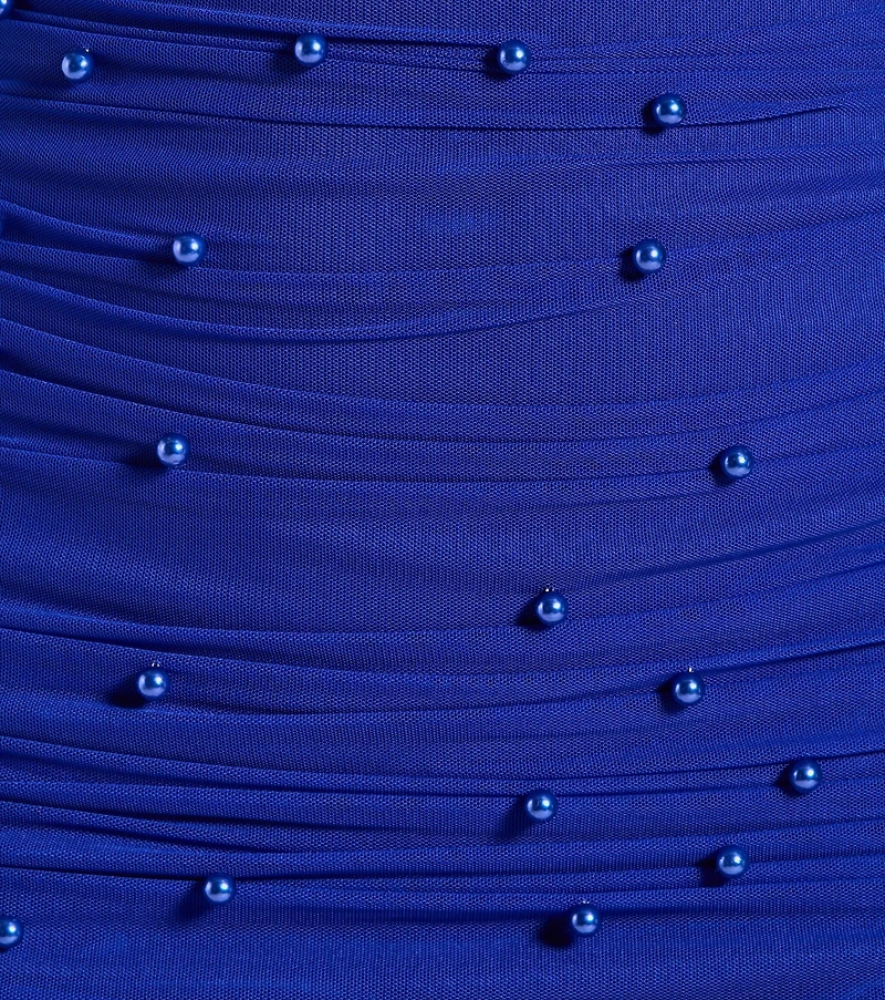 Enhance Your Chic Strapless Faux Pearl Mini Dress