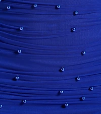 Enhance Your Chic Strapless Faux Pearl Mini Dress