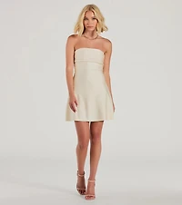 So Your Vibe Strapless A-line Mini Dress