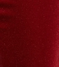 Luxe Alluring Glitter Velvet One-Shoulder Mini Dress