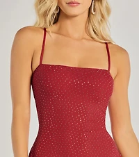 Sparkling Perfection Rhinestone A-Line Mini Dress