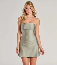 So Your Vibe Strapless A-line Mini Dress
