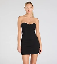 Daring And Divine Strapless Bodycon Mini Dress