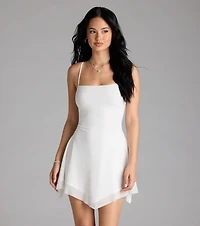 Sparkling Perfection Rhinestone A-Line Mini Dress