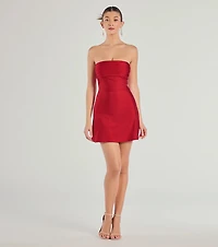 So Your Vibe Strapless A-line Mini Dress