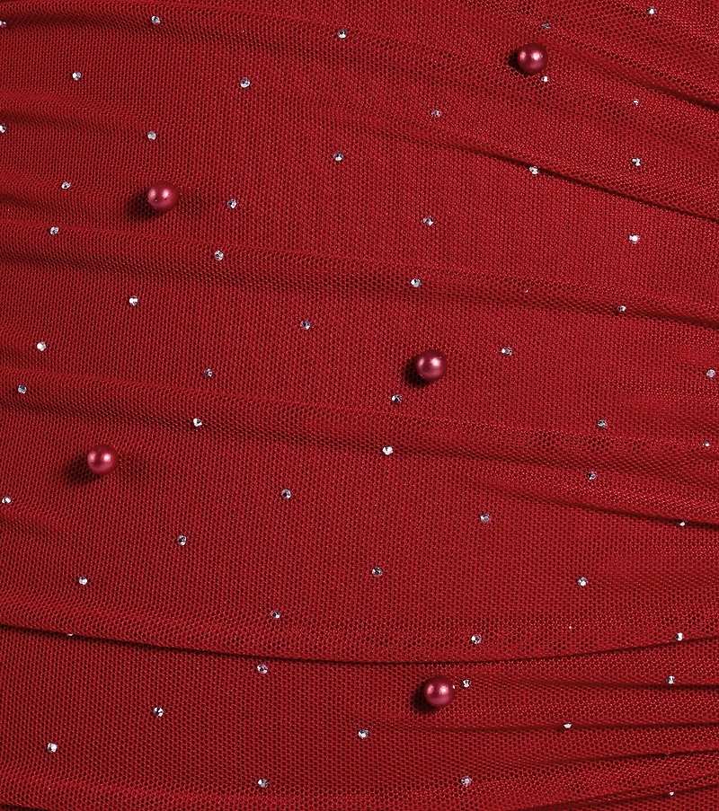 Life Of The Party Rhinestone And Pearl Mini Dress