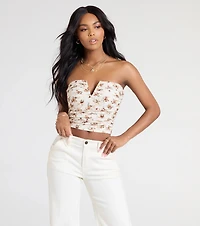 Cutesy Vibe Floral Lace Tube Top