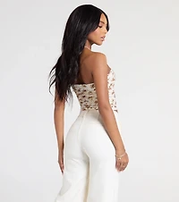 Cutesy Vibe Floral Lace Tube Top