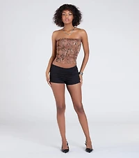Wildly Charming Snake Print Crop Top