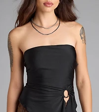 Alluring Muse Cutout Tube Top