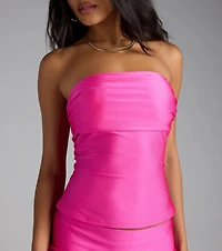 Carefree And Cute Crop Tube Top
