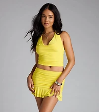Sunny Oasis Halter Crop Top
