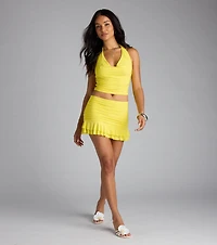 Sunny Oasis Halter Crop Top