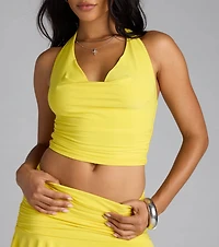 Sunny Oasis Halter Crop Top