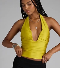 Major Vibe Plunge Halter Top