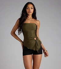 Alluring Muse Cutout Tube Top